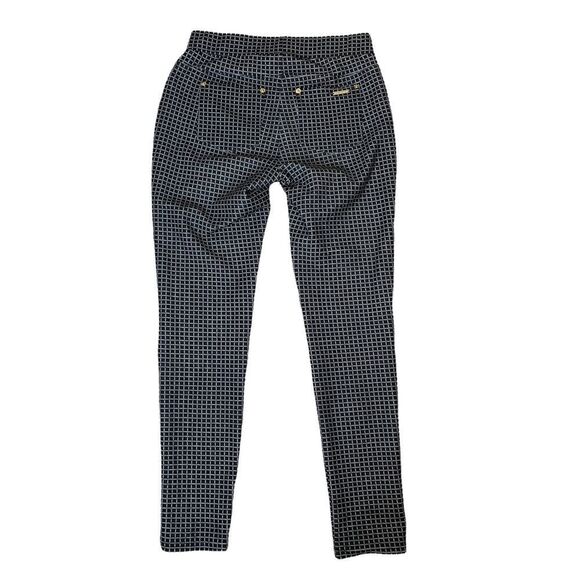 Michael Kors Black White Checkered Stretch Legging SZ SM work/comfort pants - Picture 3 of 9